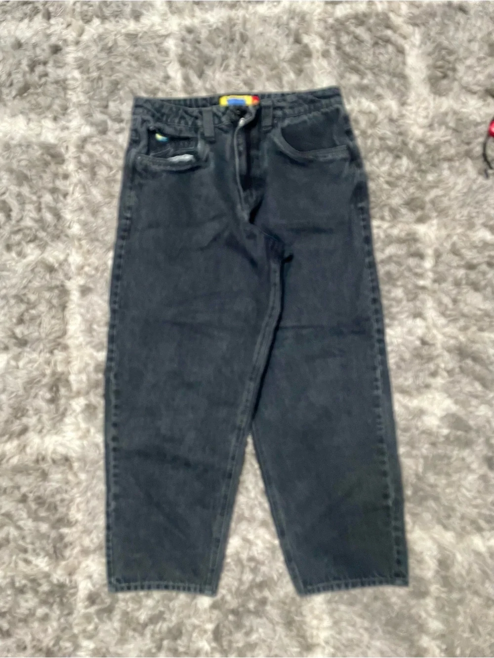 Empyre Black Washed Ultra Loose Fit Denim Jeans Size 30